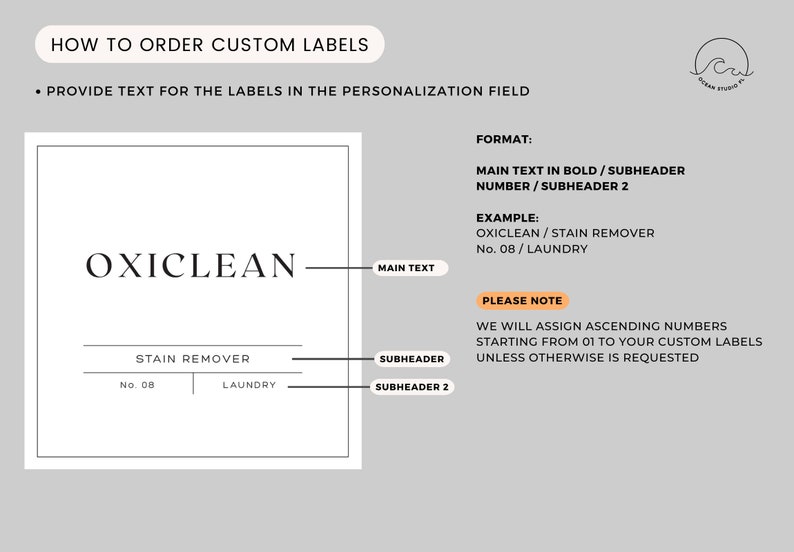 Waterproof Vinyl Laundry Room Labels • Custom Laundry Organization Set image 4