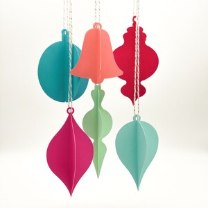 3D Holiday Ornaments- SVG Cutting File Digital Download