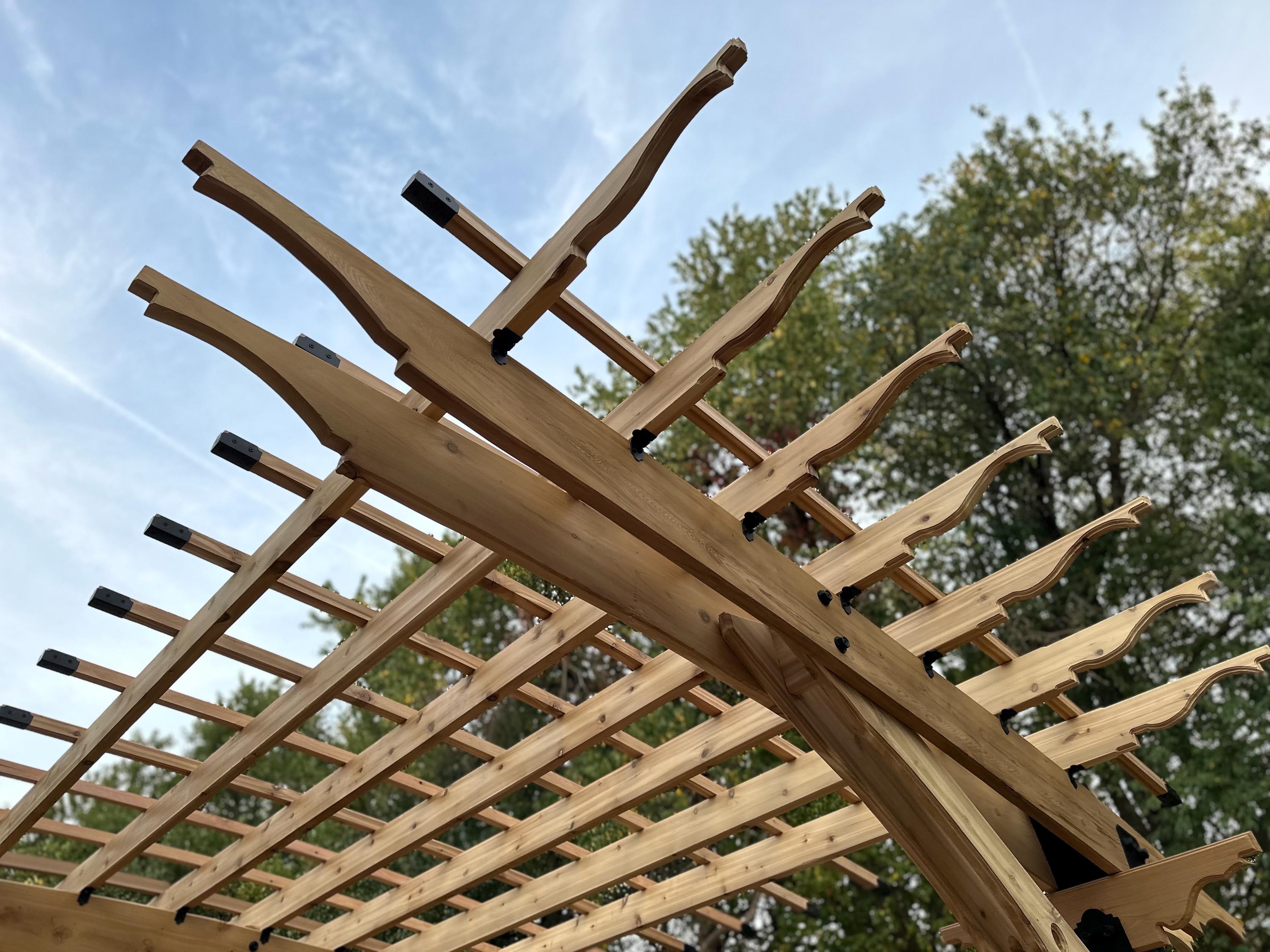 Pergola Curved Rafter File With Custom Tail - 2