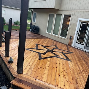 Deck Design Inlay - Custom Options Available - Angles and Lengths Provided in Download