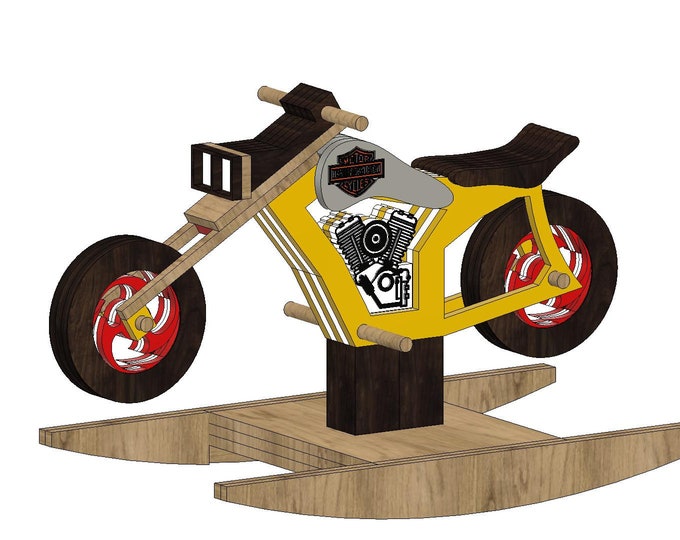 Rocking Horse Motorcycle DXF, SVG Files - Etsy Canada