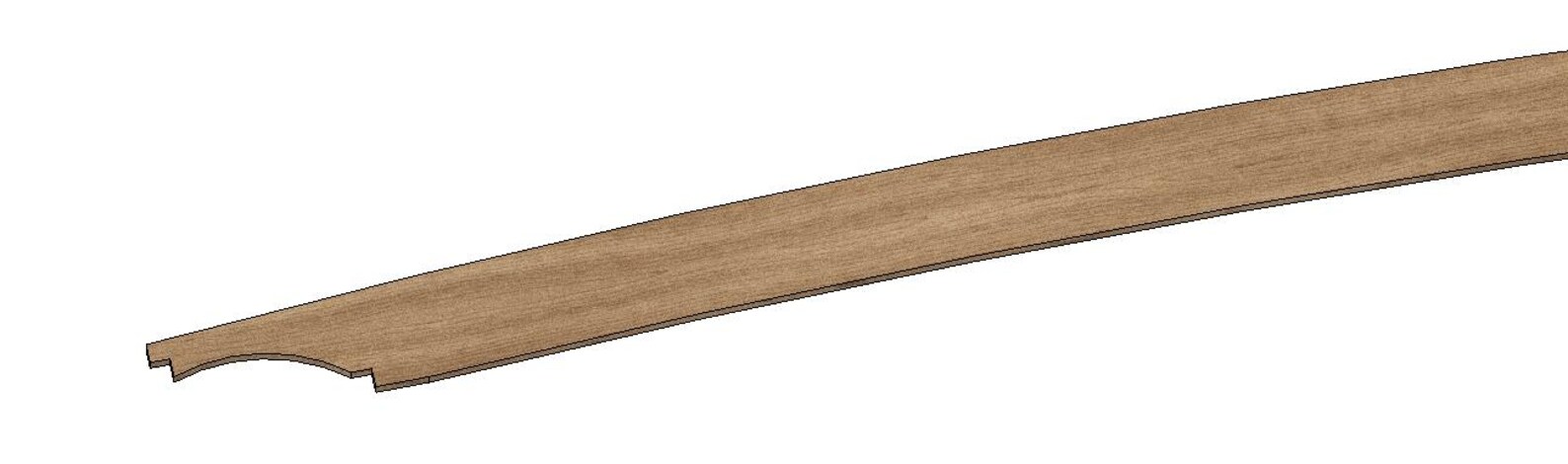 Pergola Curved Rafter File With Custom Tail - 2
