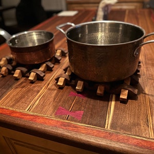 Large 12” x 12” Stackable Wooden Trivets, Hot Plate Cooling Rack, Build/Sell your Own! - Digital Files, Jigsaw/CNC,  Templates