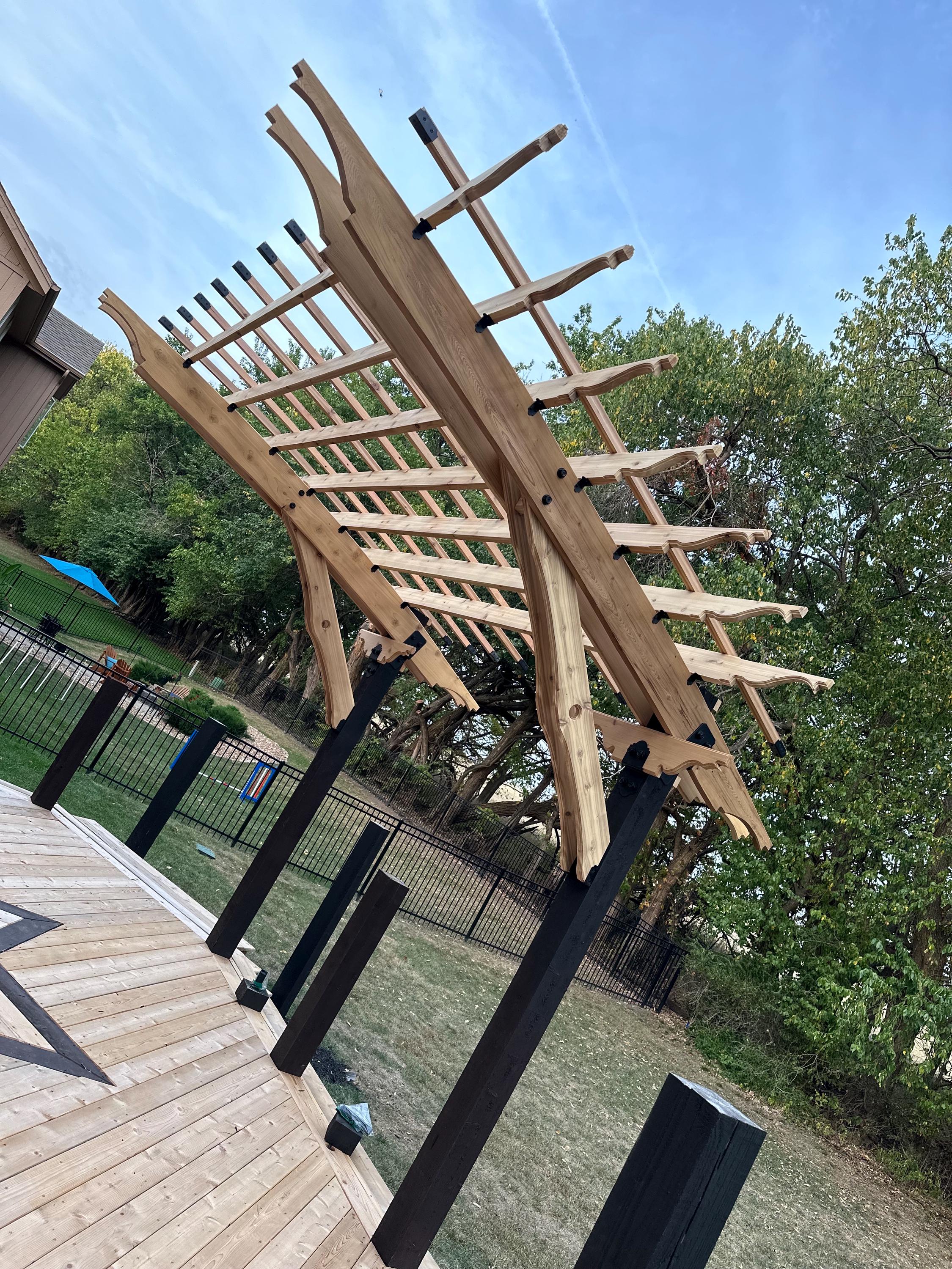 Pergola Curved Rafter File With Custom Tail - 2