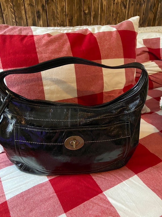 Coach Vintage EUC Black Patent Leather Ergo Should