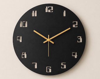 Wood Analog Digital Wall Clock, Silent Retro Geek Number 20 Inch Timepiece