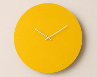 Wooden 20 Inch Wall Clock with 12 Marks: Silent Modern Timepiece