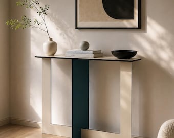 Fibonacci Series Console Table, Laser Cut Poplar Entryway Shelf, Modern Furniture, 32 x 8 inch