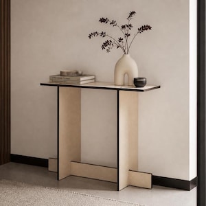 Wooden Sleek Hallway Table: Modern Italian Design, Entryway or Sofa