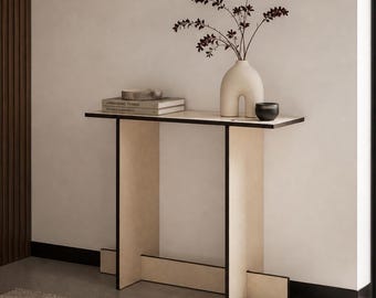 Table de couloir élégante en bois : design italien moderne, entrée ou canapé