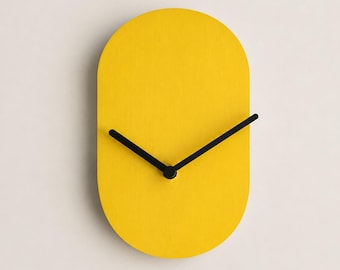 Minimalist Wooden Tiny Wall Clock: Quiet Italian Design Home Decor