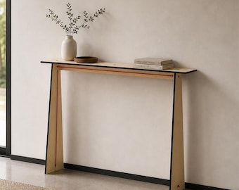 36 x 6 x 24 inch Long Narrow Console Table Minimalist: Modern Slim Entry Shelf