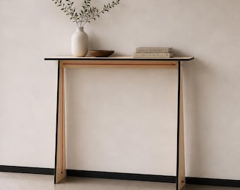 Mesa consola delgada de cuerda, estante de recibidor de diseño italiano de 24 x 6 pulgadas.