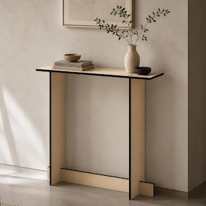 68 x 18 cm laserskuren konsolbord i poppelplywood: Smal vägghylla i italiensk entré