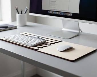 Minimalist Wooden Laptop Cooling Pad & Desk Organizer, Client Gift
