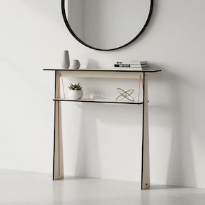 Mesa consola ultradelgada de 30 x 5 pulgadas: Estantería moderna pequeña y estrecha para recibidor.