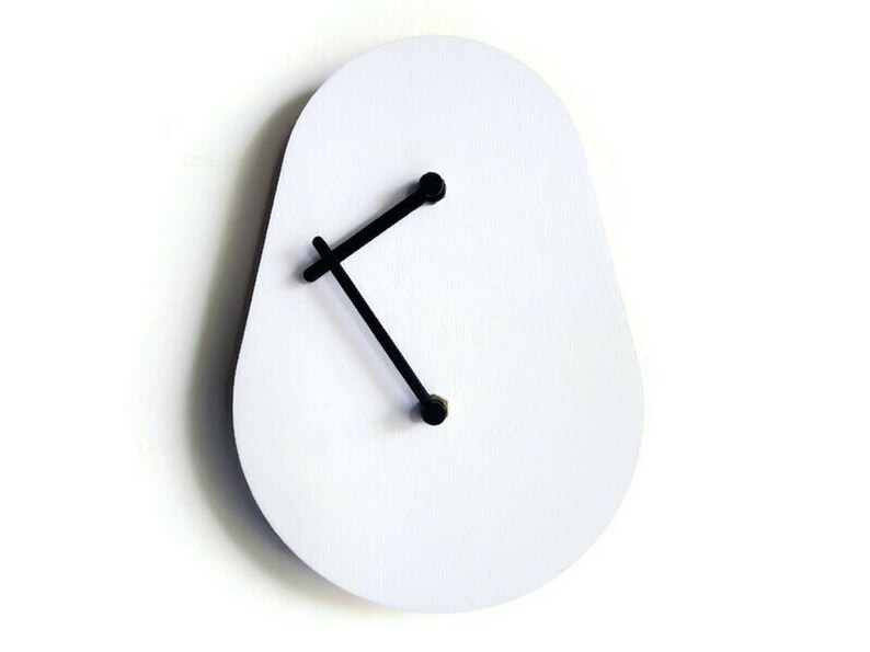 Unusual Wooden Quiet Small Oval Wall Clock for Living Room Etsy