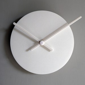 7" Unique Small Wooden White Wall Clock Inspired by Big Bang Theory: Quiet, Modern Italian Design Timekeeper for Home and Office