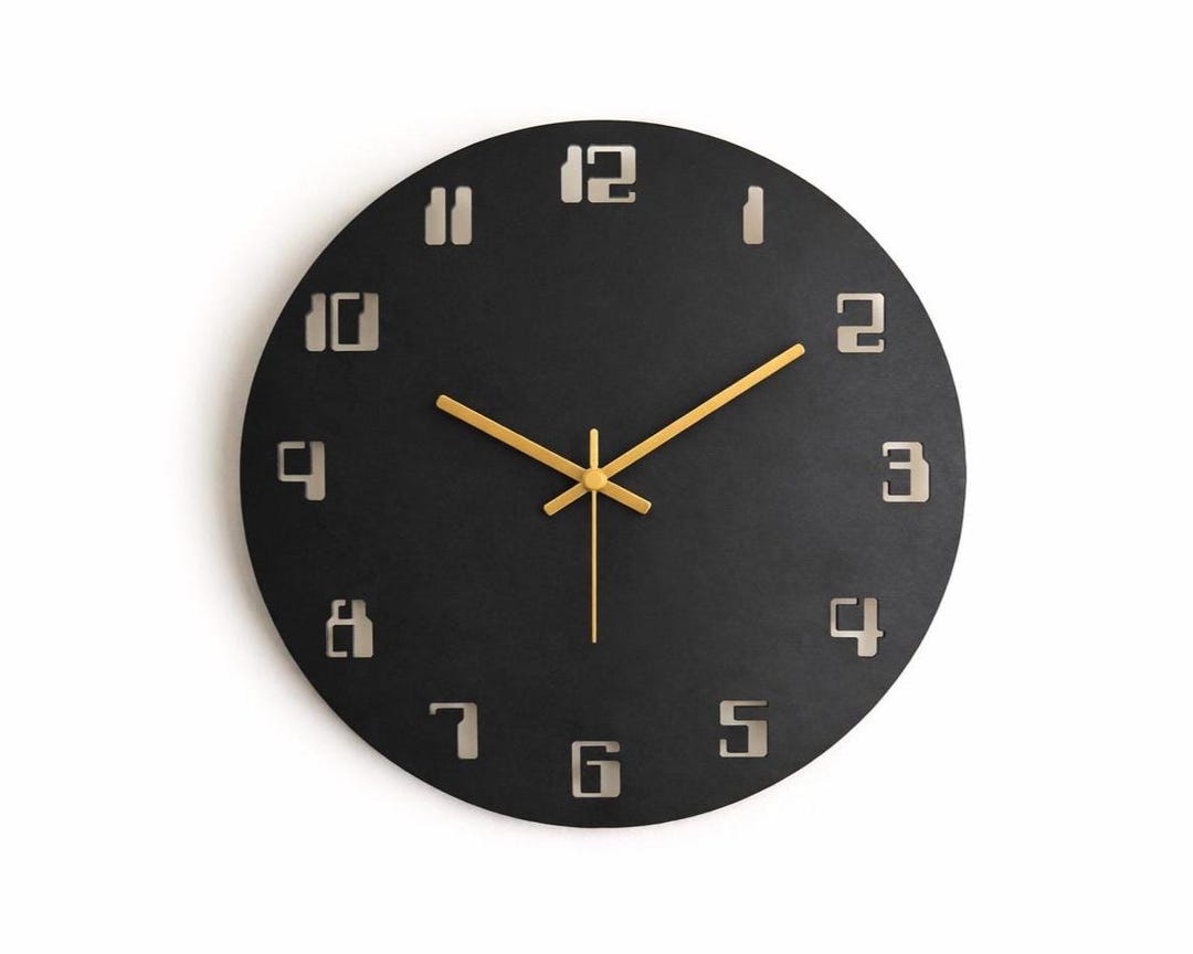 Wood Analog Digital Wall Clock, Silent Retro Geek Number Clock, 20 Inch ...