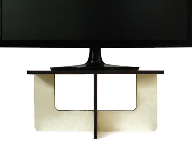 Laser Cut Wooden Monitor Stand Riser: Modern Desk Organizer