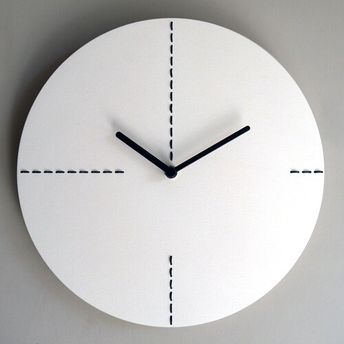 11/28cm Minimalist Small Wooden Quiet Yellow Wall Clock Etsy