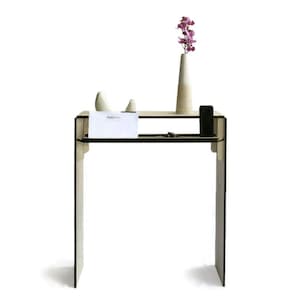 24 x 8 x 32 inch Handmade Italian Narrow Console Table: Modern Entryway Radiator Cover Shelf