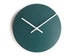 9' / 24cm Minimalist small wooden quiet teal wall clock for living room,No ticking wood modern design silent bed room clocks without numbers 