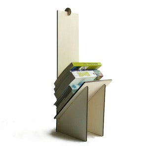 Modern Free-Standing Wooden Vertical Bookshelves: Ideal for Small Spaces and Stylishly Storing Your Books in the Office