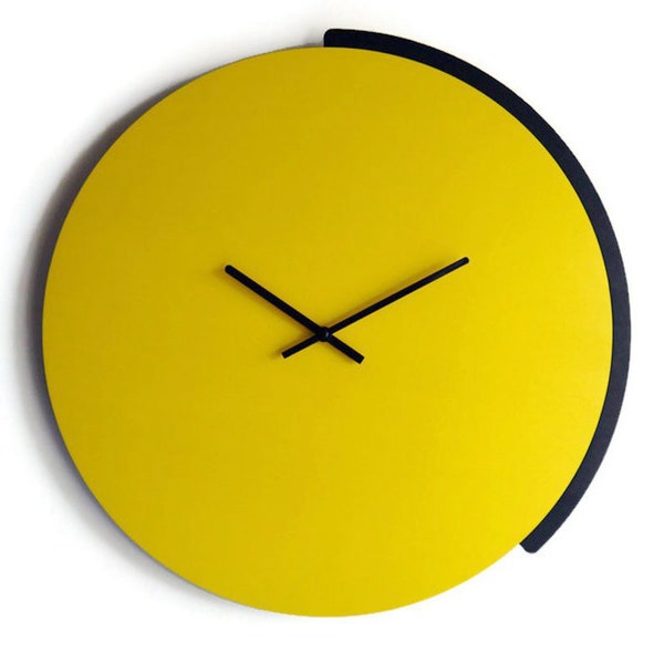 Yellow Wall Clock Etsy