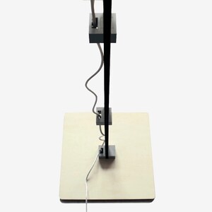 Italian LED Modular Floor Lamp with LEGO® Bricks: Modern Wood Design