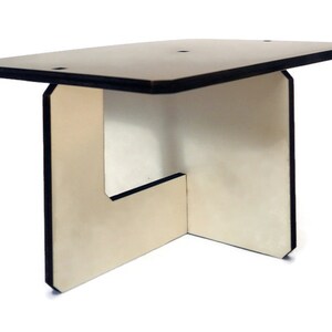 Laser Cut Wooden Monitor Stand Riser: Modern Desk Organizer
