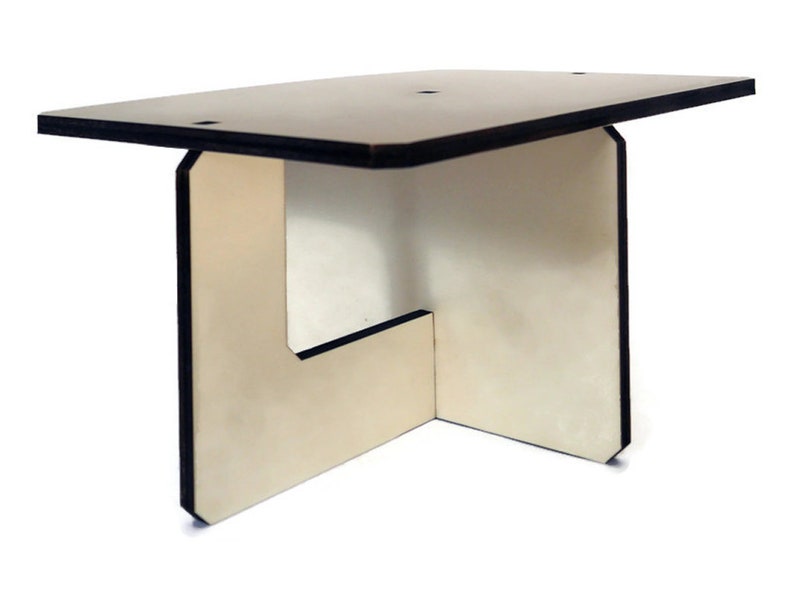 Laser Cut Wood Monitor Stand for Desktop Modern Wooden Office Etsy Canada