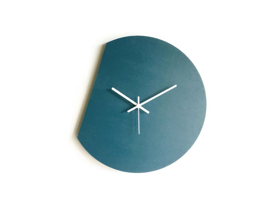 20 Inch Oversized Wooden Sculptural Clock: Modern Minimalist Home Decor ...