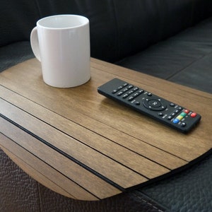 Grande mesa de braço redonda para sofá, flexível, sobre o sofá, bandeja lateral, fina, apoio de braço para sala de jantar, moderna, compacta, peça de decoração para casa