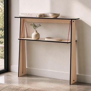 Mesa consola ultradelgada de 30 x 5 pulgadas: Estantería moderna pequeña y estrecha para recibidor.
