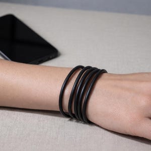 Wooden USB Bracelet Wearable Charging Cable Minimal Hand Painted Accessory