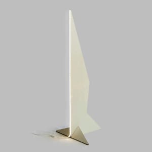 Italian LED Floor Lamp: Laser Cut Wood, Modern Minimalist Design
