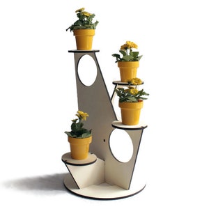 Zeitgenössische 4 Tier Laser Cut Blumenständer Handgefertigte Italienische Moderne Vertikale Indoor Planter Display Kerzen Stilvolle Wohnkultur Akzent Geschenk