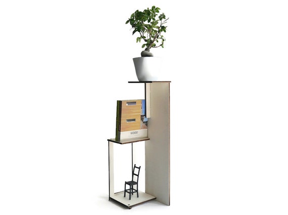 Piedistallo alto a 3 livelli per piante o libri in legno Espositore vaso da  fiori Design moderno Pedana espositiva interna -  Italia