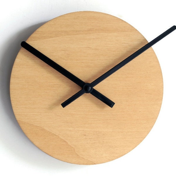 17 cm Orologio da parete silenzioso in pino per soggiorno: particolari orologi in legno senza ticchettio con design italiano figo