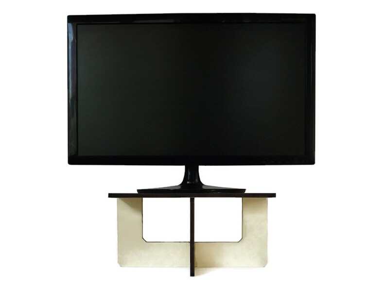 Laser Cut Wooden Monitor Stand Riser: Modern Desk Organizer