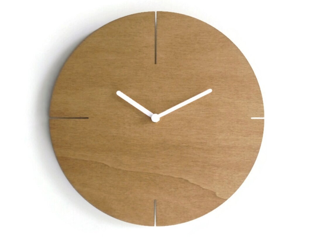 11 Small Minimalist Wooden Oak Wall Clock for Entryway Etsy
