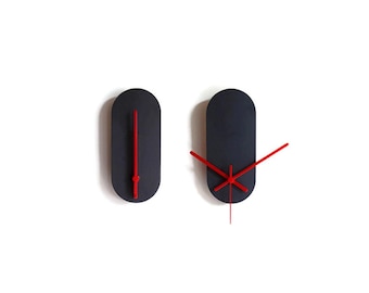 Minimalist Wooden Wall Clock: Silent, Oblong Modern Italian Timepiece for Client Gifts
