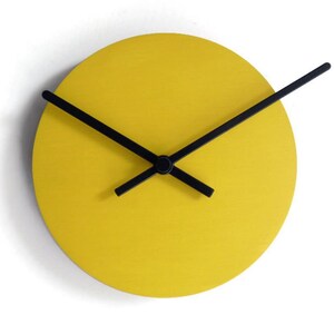 7 Minimalist Very Small Wooden Quiet Pine Wall Clock for Living Room No Ticking Wood Modern Design, Round Tiny Silent Office Clocks zdjęcie 6