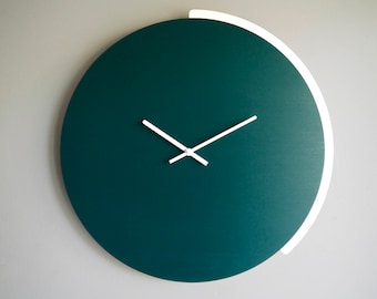 Kess InHouse Chickaprint Verdure Collage Green TealWall Clock 12 Diameter 