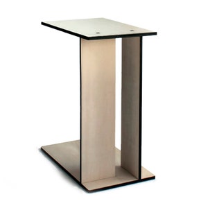 Table en C en bois découpé au laser sur le plateau latéral pour siège de canapé ou salle à manger Table compacte et moderne pour le salon et un usage décontracté