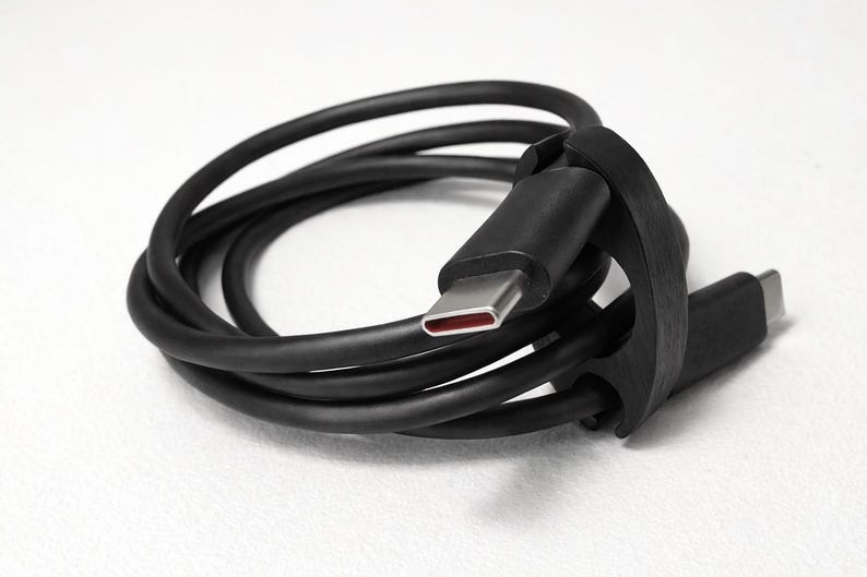 Wooden USB Bracelet Wearable Charging Cable Minimal Hand Painted Accessory