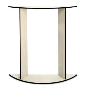 Laser Cut Poplar Half Moon Console Table: Italian Modern Entryway Furniture