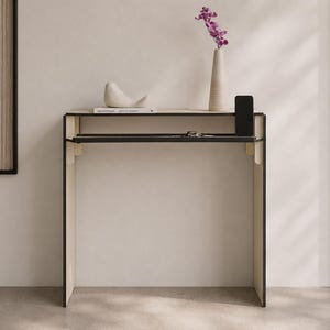 Handmade Italian Poplar Plywood Slim Hall Console Table, Slim Entryway Shelf (24-28-32 Inch)