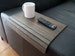 Wood flexible square sofa table for armrest, Wenge slinky over the couch side tables, Narrow dining arm tray, Slim wrap armchair tray 